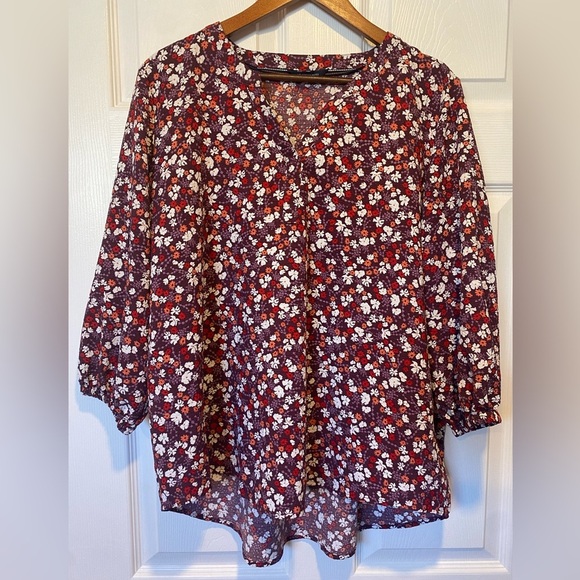 Denver Hayes Floral Blouse Size XL - Picture 1 of 6
